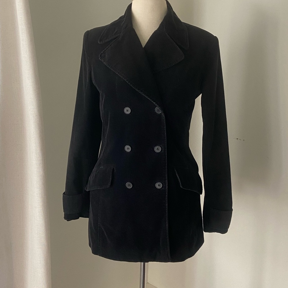 Black Double-Breasted Pea Coat